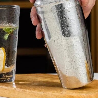 MIXCRAFT 10 - Roestvrijstalen cocktailshakerset met 10 essentiële bartools en standaard