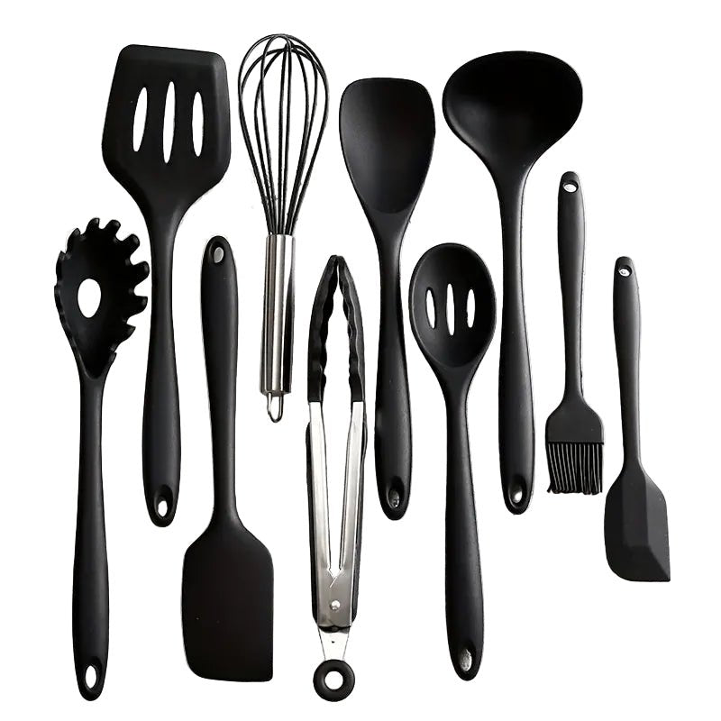 12-Piece Silicone Kitchen Utensil Set - Heat-Resistant Spatula, Ladle & More 1
