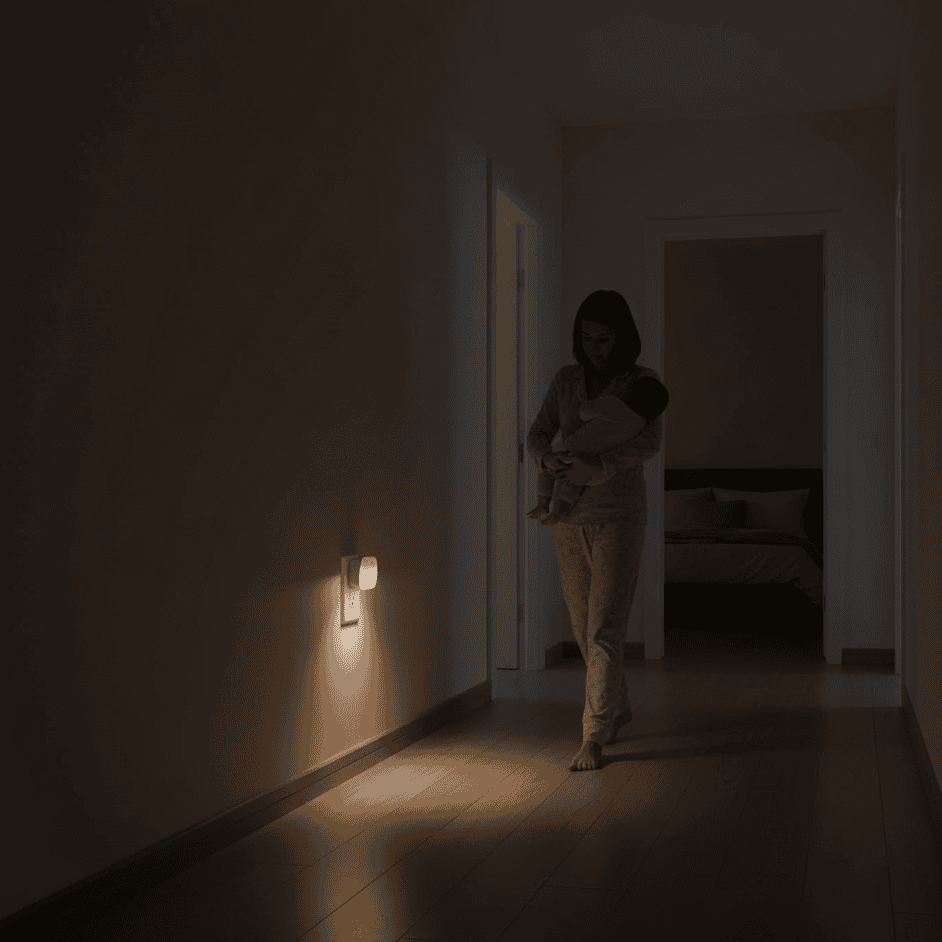 EASYGLOW – Warm White LED Plug-In Night Light (6 Pack) with Smart Sensor