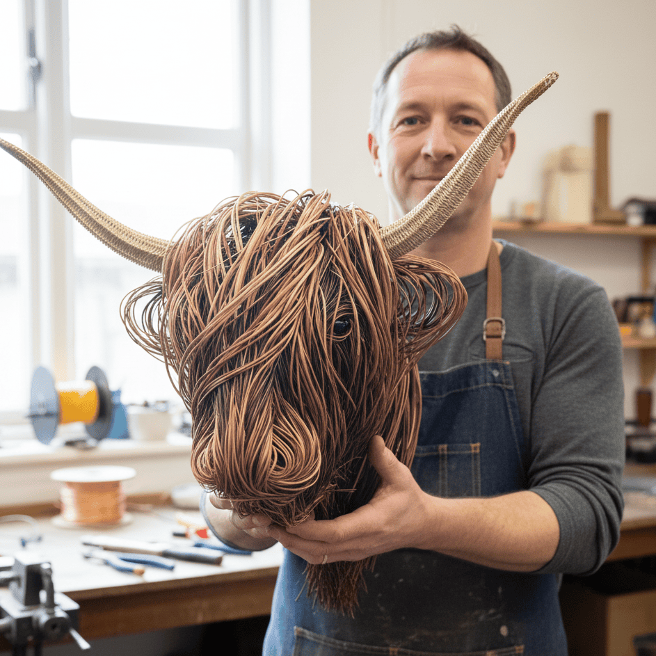 COWCRAFT – Modern Cow Wall Sculpture for Rustic Home Decor