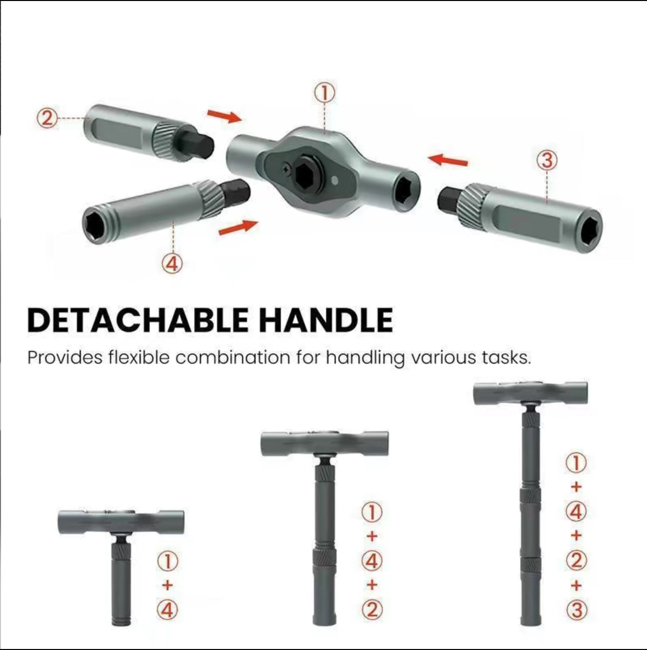 24-in-1 Magnetic Screwdriver Kit with T-Shaped Handle for Home Repairs 2