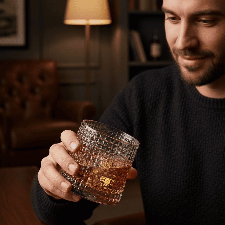 GRANDEUR – Spinning Whiskey Tumblers for Elegant Drink Moments