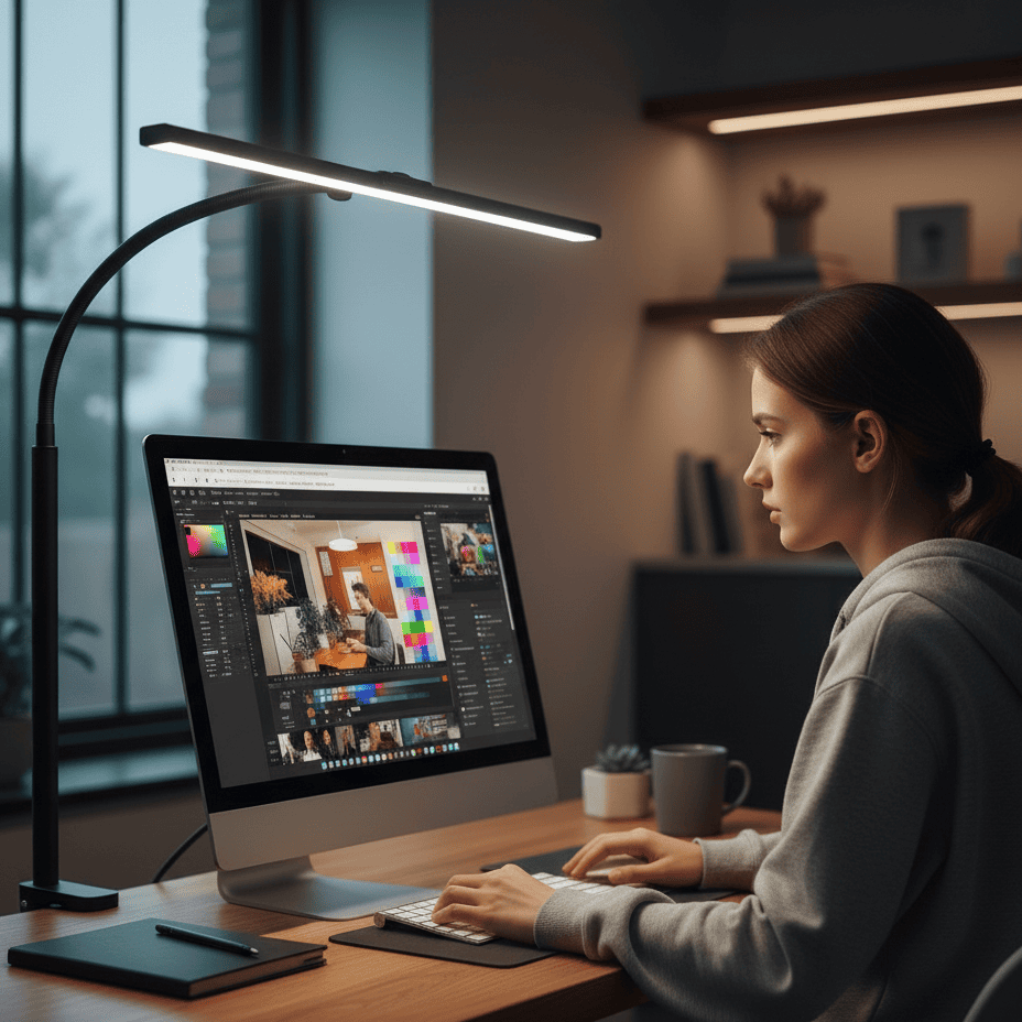 LUMIFLEX – Adjustable LED Desk Lamp with 25 Lighting Modes & Clamp