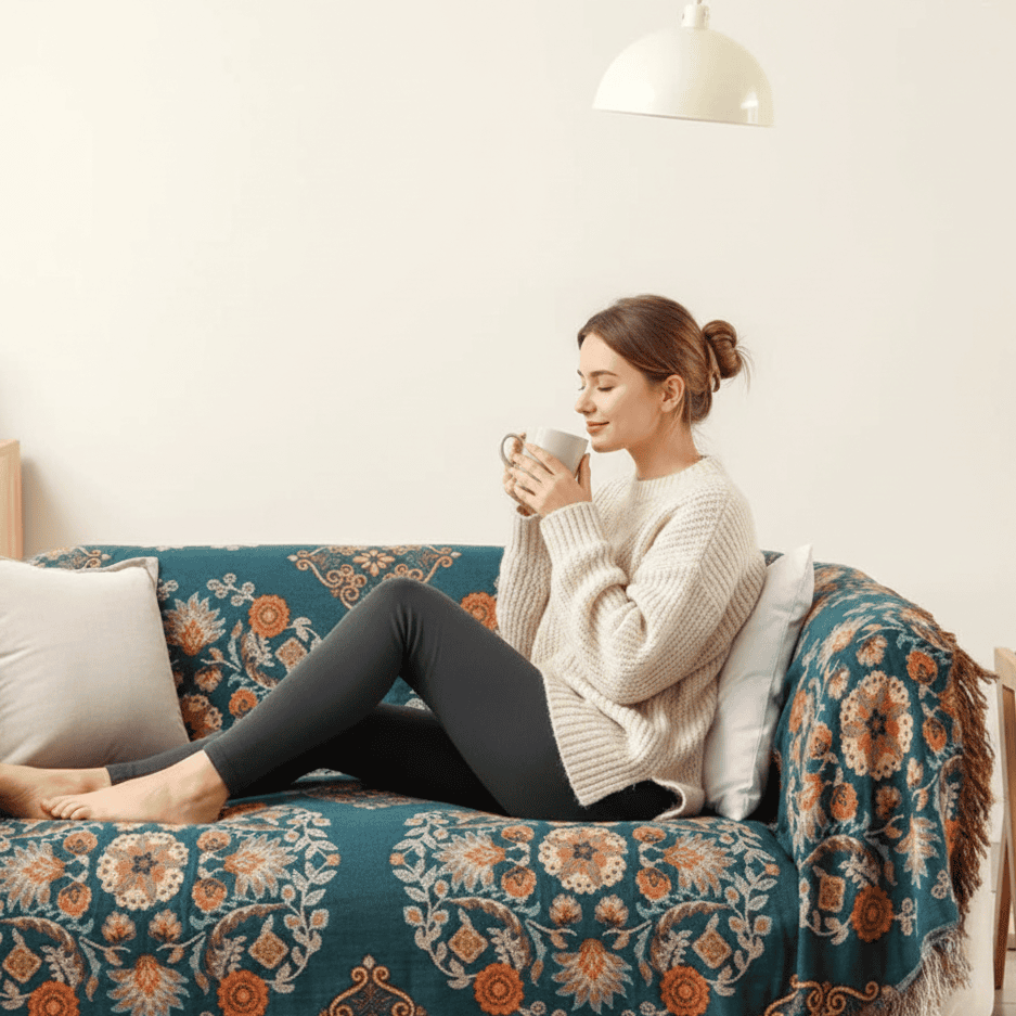MARIGOLD – Reversible Throw Blanket for Cozy Home Comfort