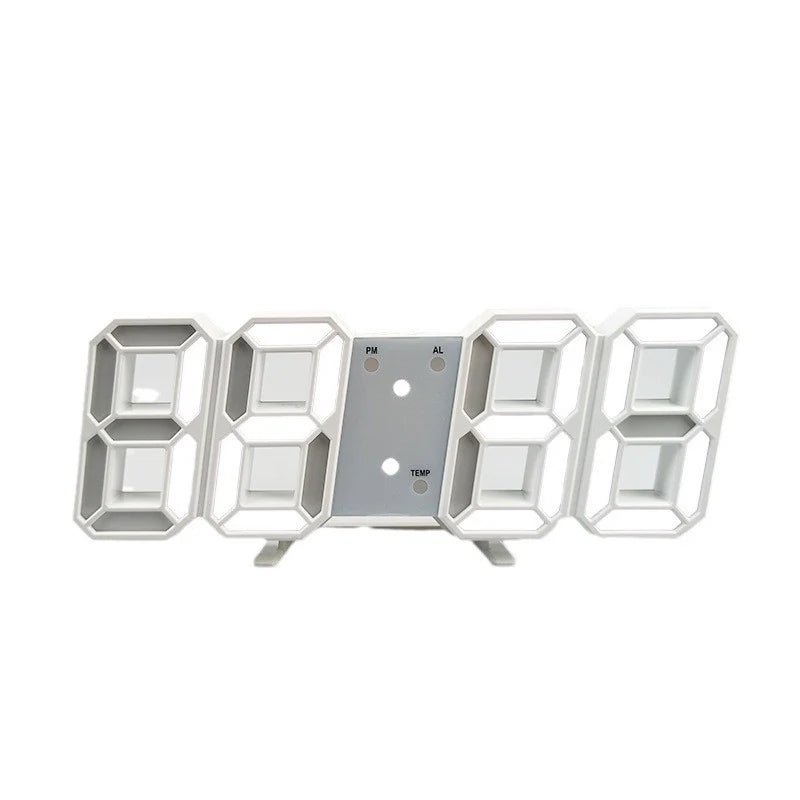 3D Luminous Digital Clock with Voice Activation & Silent Alarm - Electronic Wall Clock 7