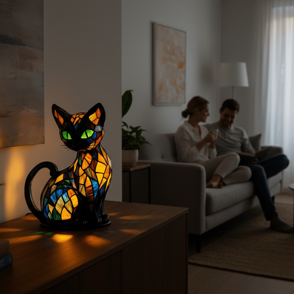 PURLIGHT – Cute Cat LED Night Lamp for Desk and Ambient Lighting