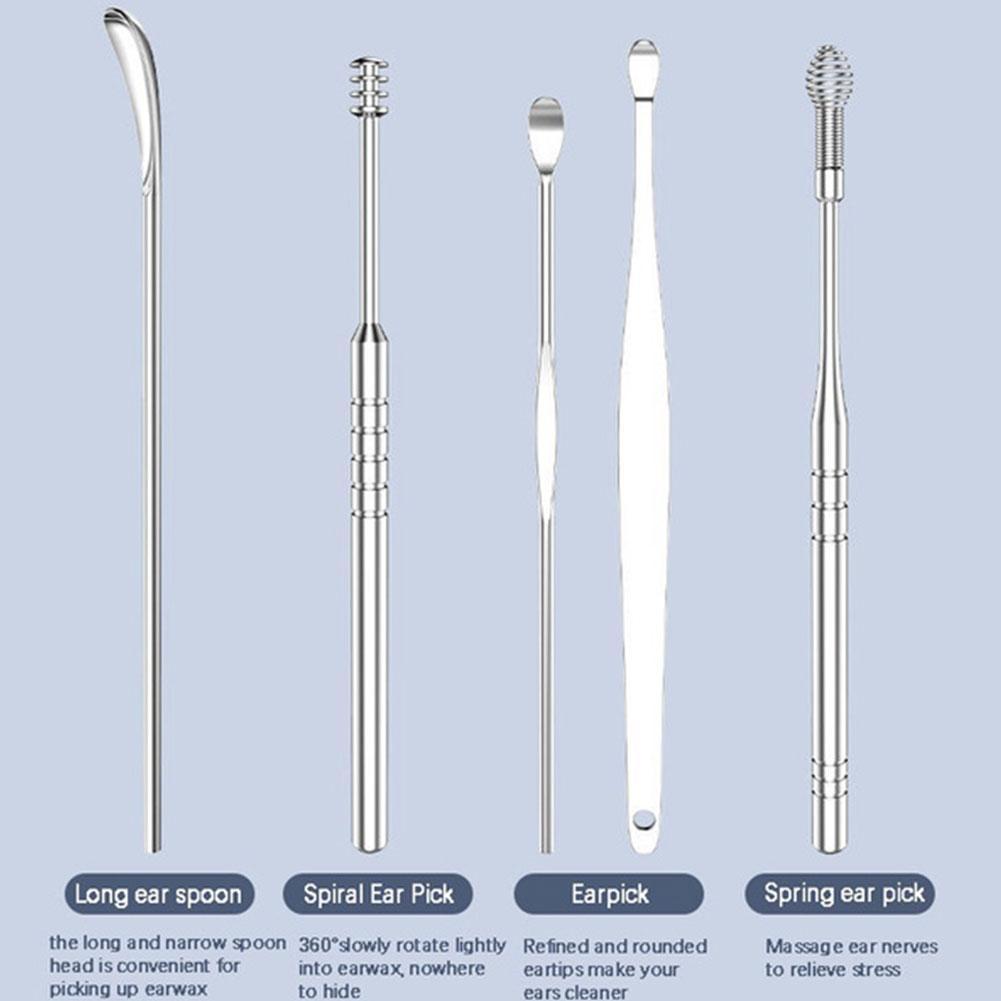 6-Piece Ear Wax Cleaning Kit - Stainless Steel Tools for Safe Ear Care 7