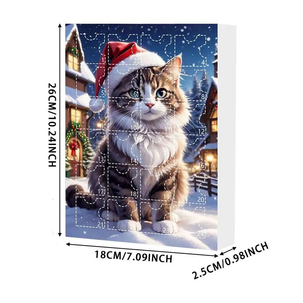 PURRVENT – 24-Day Cat Christmas Countdown with Retro Acrylic Charms