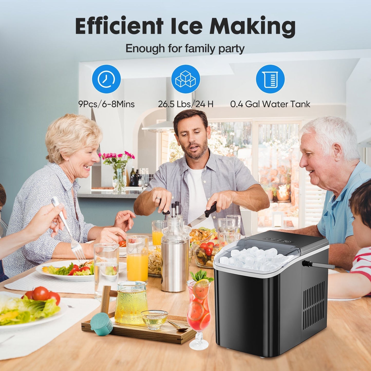 ARCTICCUBE – Compact Portable Ice Maker with Self-Cleaning Function 7