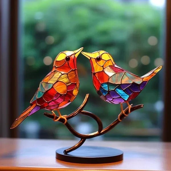 ARTISANFINCH – Handmade Colorful Acrylic Bird Statue for Decor 3