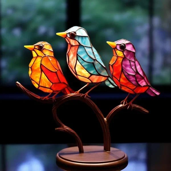 ARTISANFINCH – Handmade Colorful Acrylic Bird Statue for Decor 4