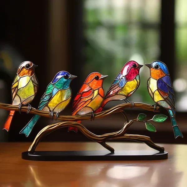 ARTISANFINCH – Handmade Colorful Acrylic Bird Statue for Decor 5