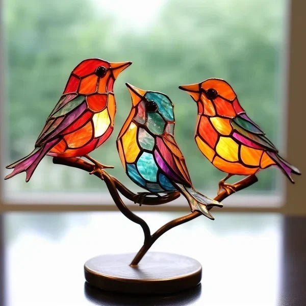 ARTISANFINCH – Handmade Colorful Acrylic Bird Statue for Decor 6