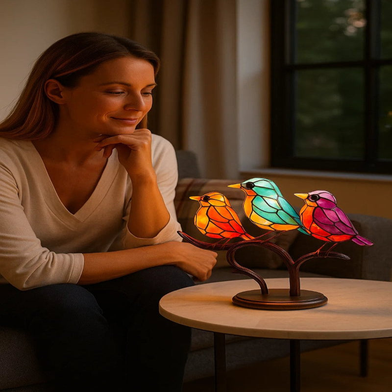 ARTISANFINCH – Handmade Colorful Acrylic Bird Statue for Decor 7