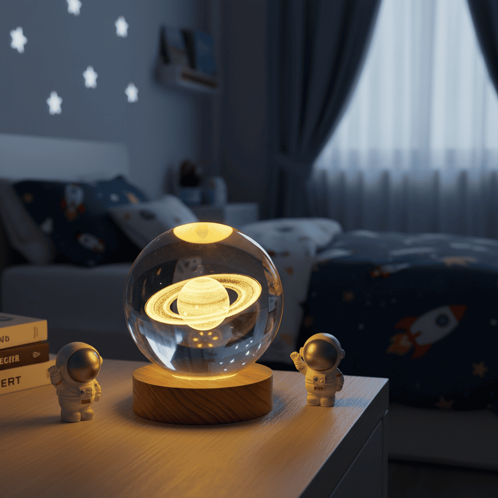 AURASHINE – 3D LED Crystal Lamp for Dreamy Night Ambiance 1