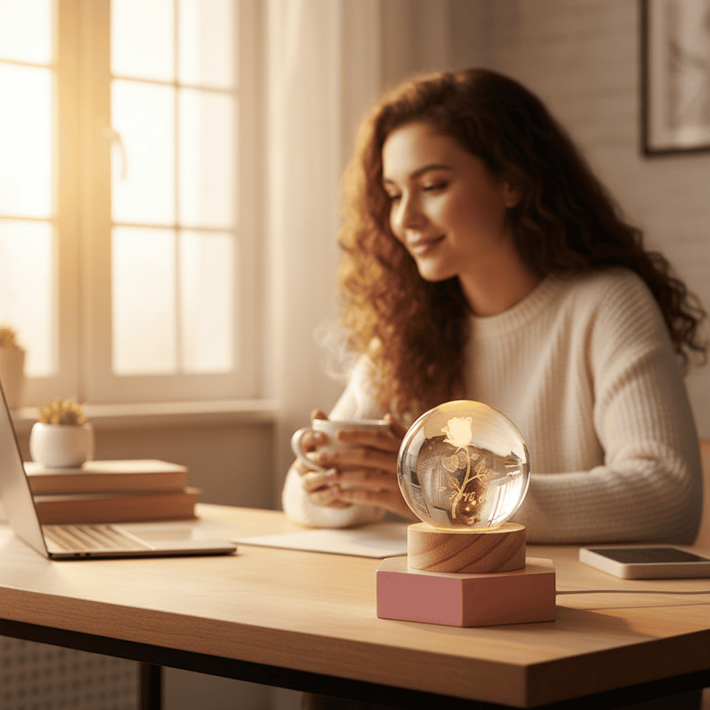 AURASHINE – 3D LED Crystal Lamp for Dreamy Night Ambiance 2