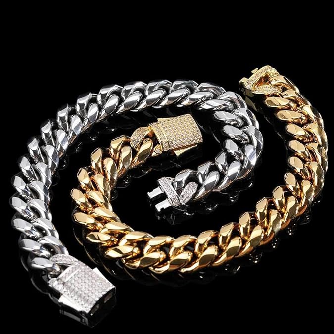 AURELIUS – 18K Gold Plated Cuban Link Bracelet for Men 1