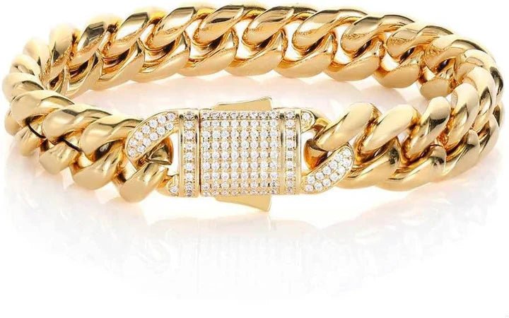 AURELIUS – 18K Gold Plated Cuban Link Bracelet for Men 4