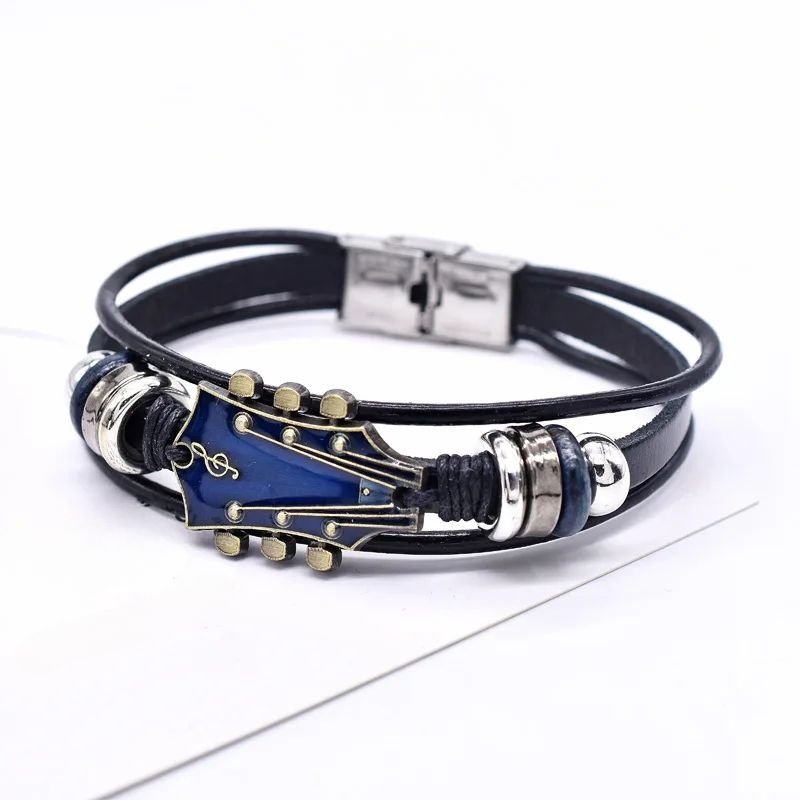 AXECHORD – Guitar Leather Bracelet with Vintage-Inspired Design 10