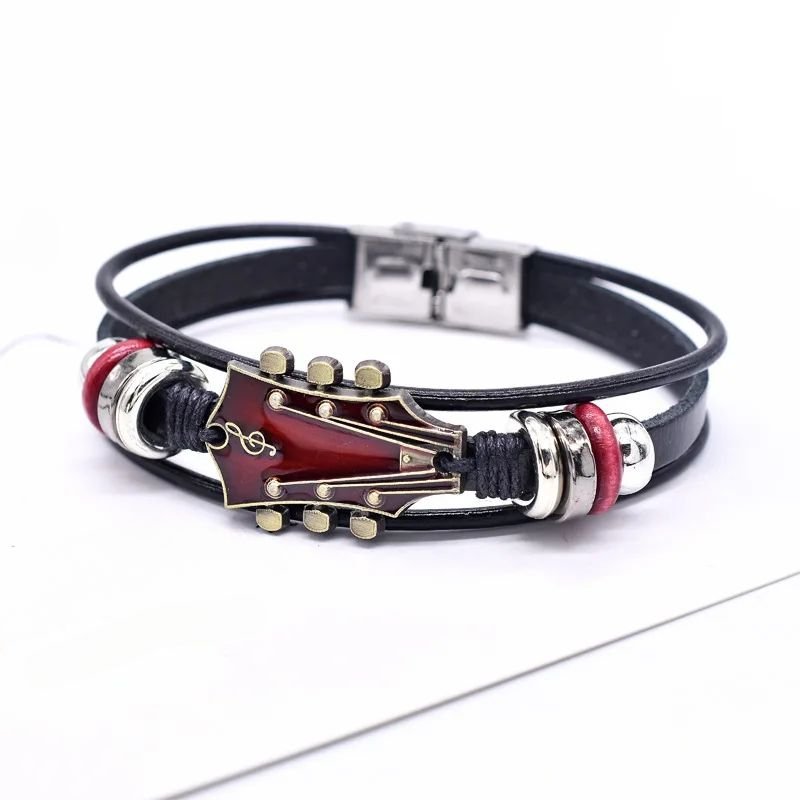 AXECHORD – Guitar Leather Bracelet with Vintage-Inspired Design 9