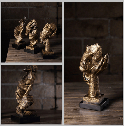Abstract Golden Sculpture | Nordic Modern Home Decor | Minimalist Art Accent | Scandinavian Style | Elegant Interior Design 7