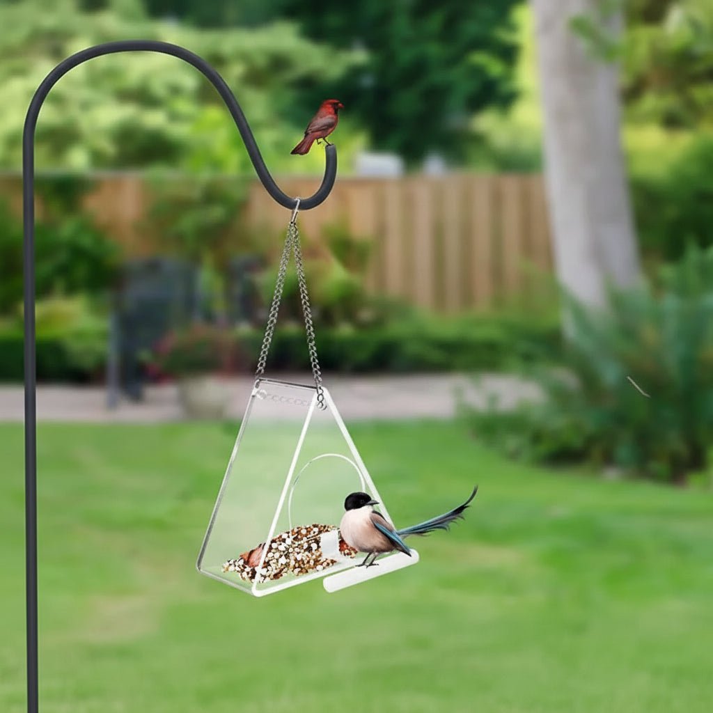 Acrylic Outdoor Bird Feeder - Windbreak Ball Design for Multiple Birds 1