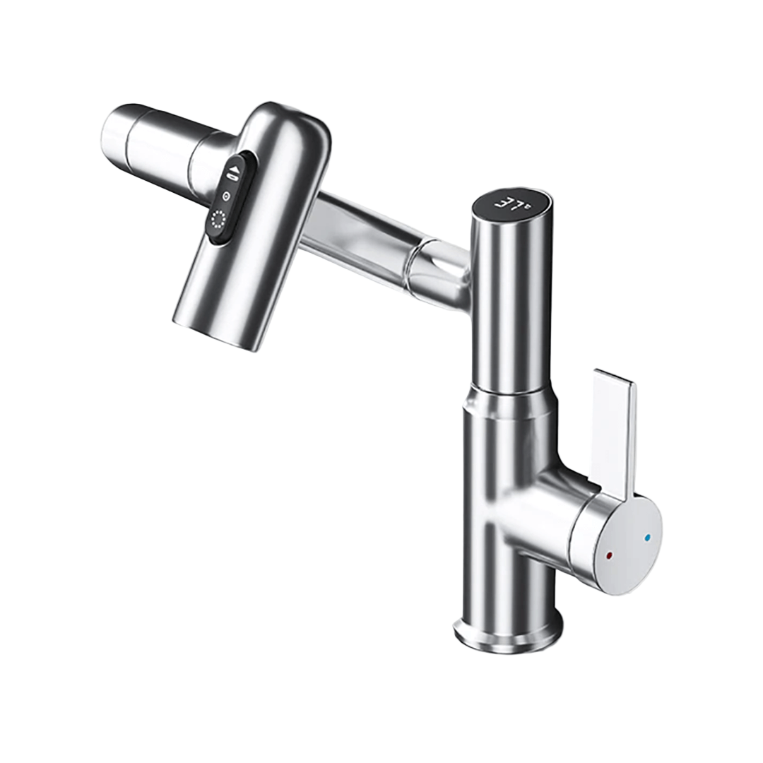 Adjustable 360° Kitchen Faucet with Temperature Display for Modern Homes 7