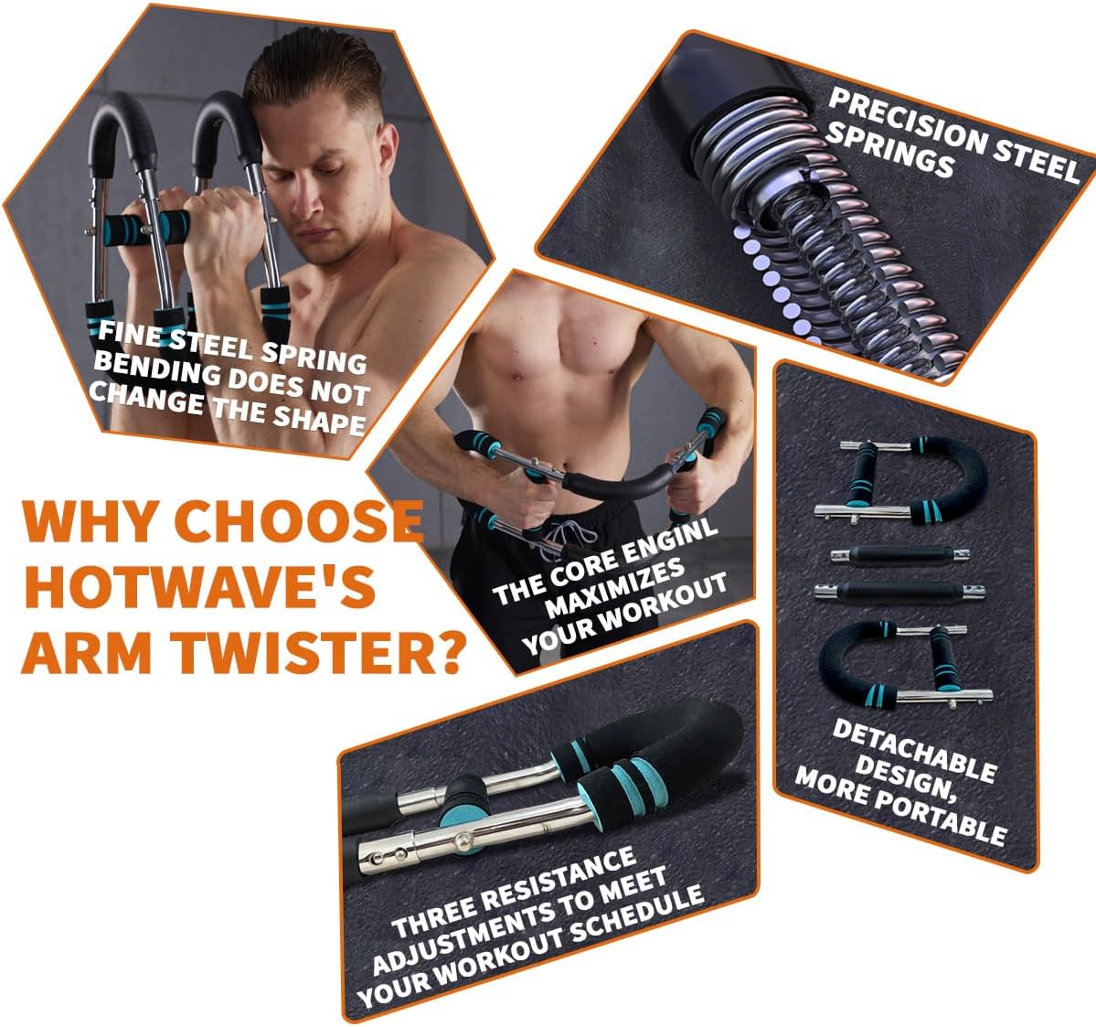 FLEXISTICK - Bastone da allenamento regolabile con resistenza personalizzabile per la forza delle braccia e del torace