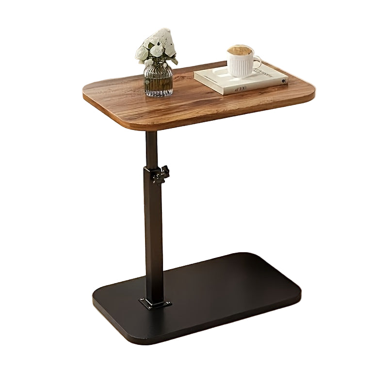 ADJUSTA - Tavolino regolabile con piano in legno e struttura in metallo