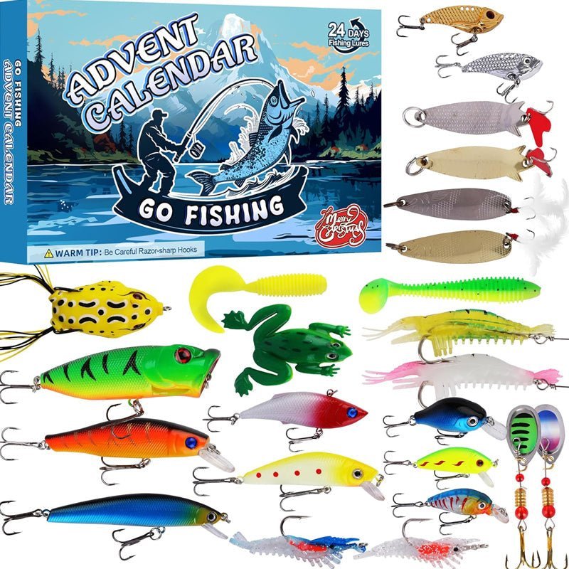 AngleVent – 24-Day Christmas Countdown for Anglers with Tackle Set