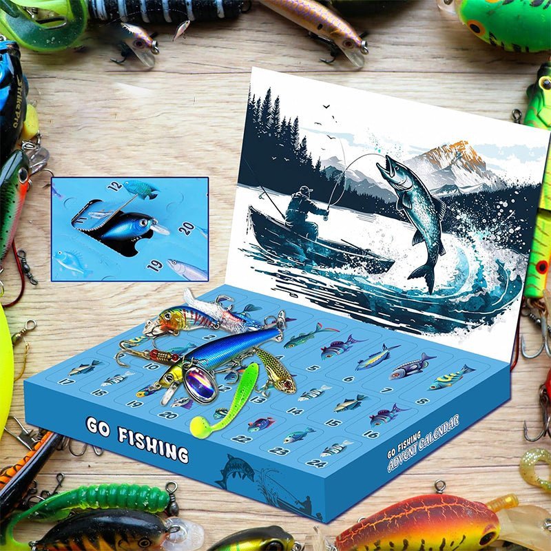 AngleVent – 24-Day Christmas Countdown for Anglers with Tackle Set