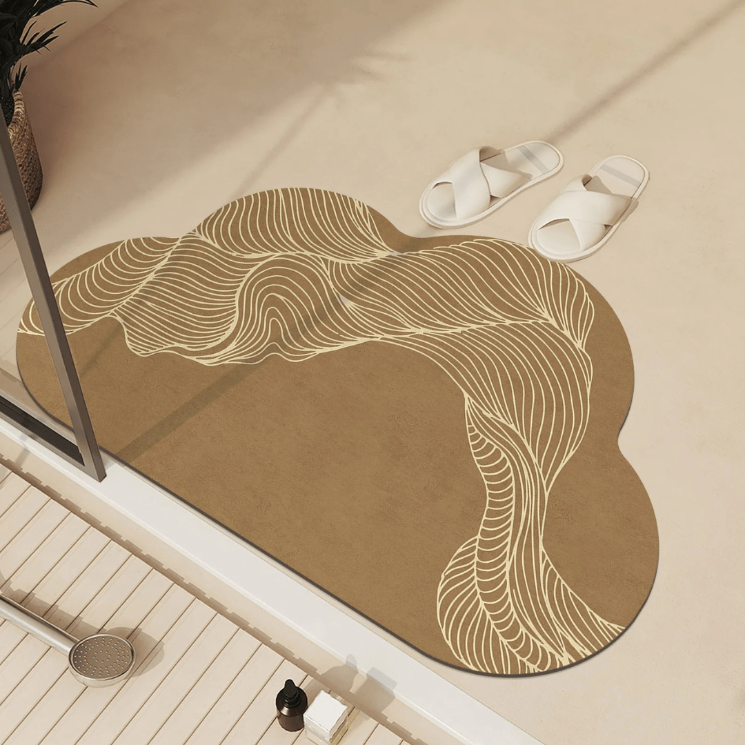 AquaLuxe Quick-Dry Absorbent Floor Mat | Elegant non-slip bathroom and kitchen mat for dry, safe floors 4