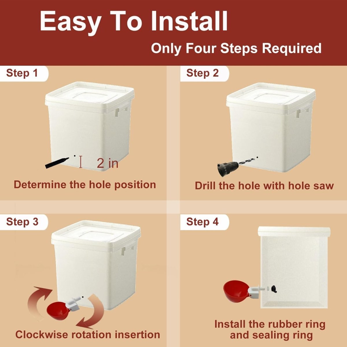 Aquaquill – Automatic Chicken Waterer for Fresh Water and Effortless Hydration