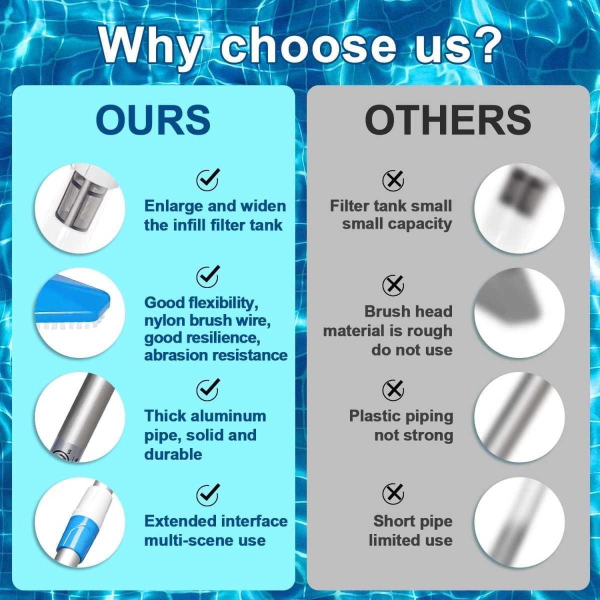 Aquavac – Cordless Pool Vacuum with Telescopic Pole for Easy Cleaning