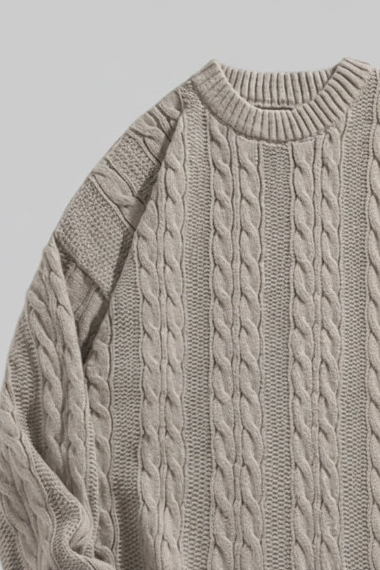 ARYANIE – Women’s Cable-Knit Sweater with Relaxed Fit