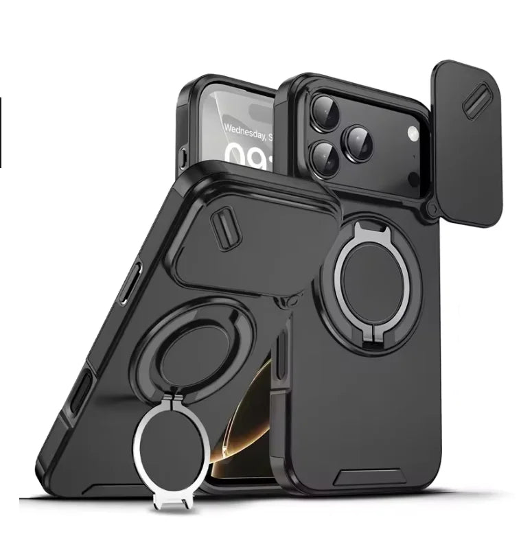 Armor Shockproof Magnetic Ring Stand Phone Case for iPhone 17 Series 6