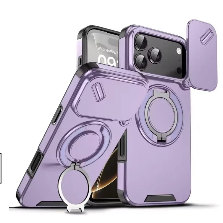 Armor Shockproof Magnetic Ring Stand Phone Case for iPhone 17 Series 9