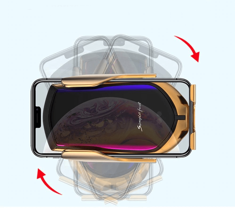 Automatic Clamping Phone Holder with Wireless Charging & 360-Degree Rotation 5