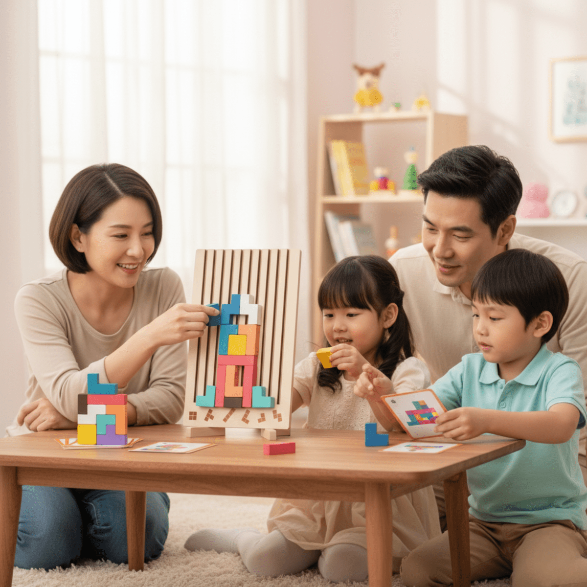 BLOCKWISE – Montessori Wood Tetris Stacking Toy for Learning and Play 1