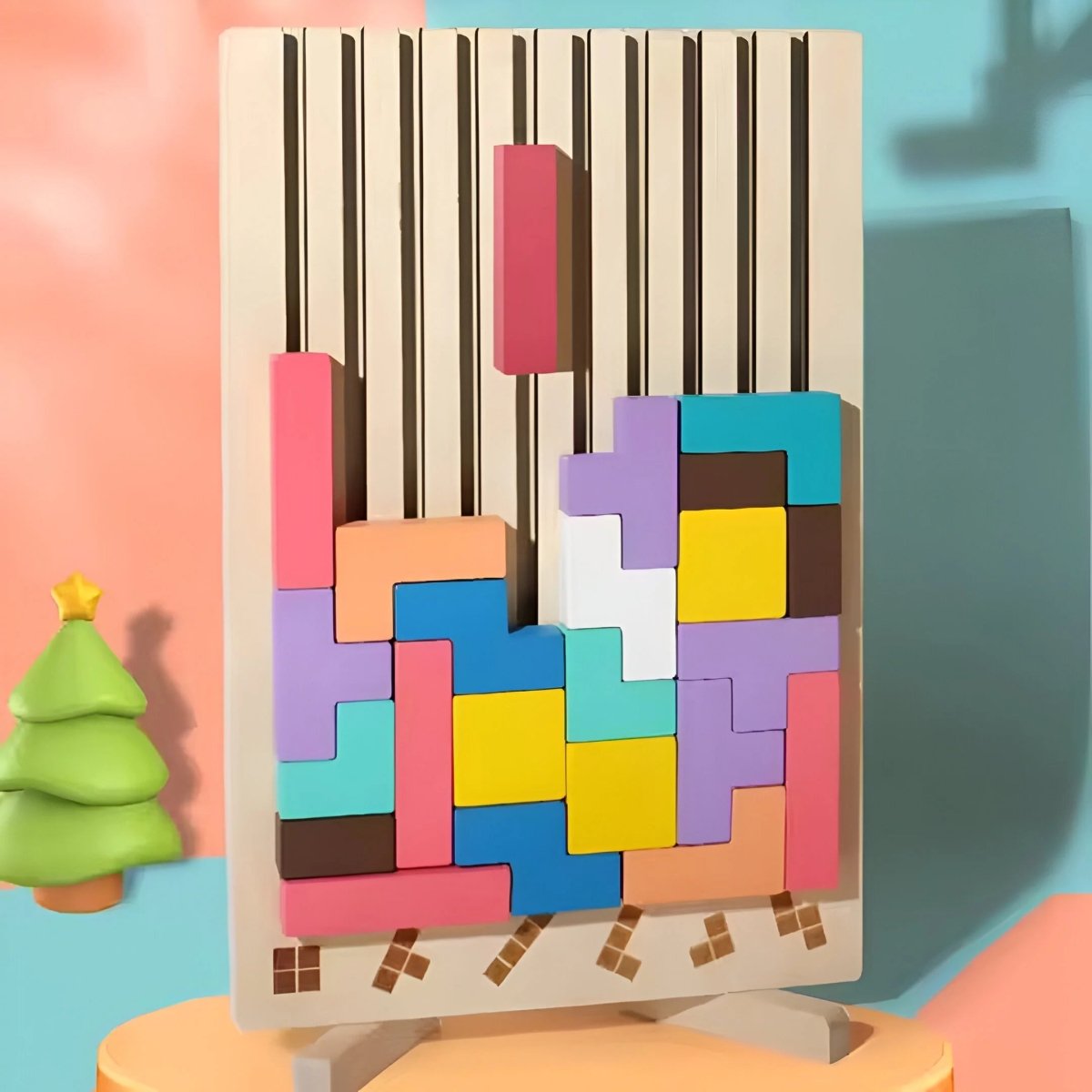 BLOCKWISE – Montessori Wood Tetris Stacking Toy for Learning and Play 5