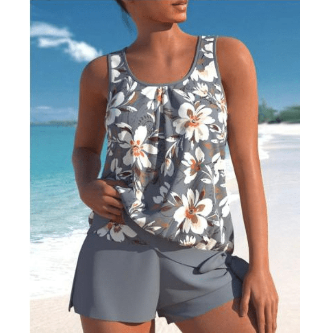 BLOOMFORMER – Floral Tankini Set for Elegant Summer Style 1