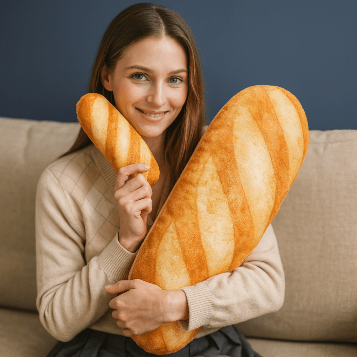 Baguettina – Plush Pillow in Baguette Design for Comfort and Style
