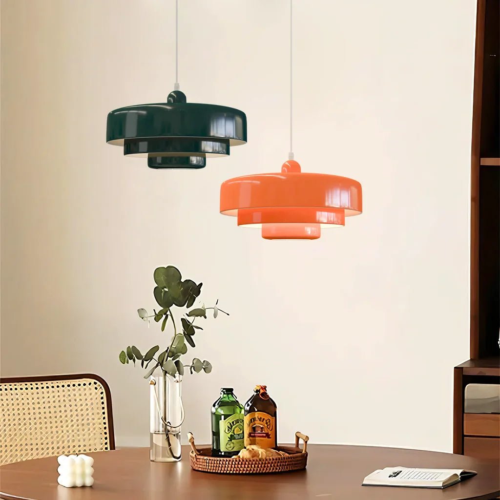 Bauhaus Macaron Pendant Lamp - Triple Layer Hanging Light, Colorful Aluminum, Adjustable 150 cm 1