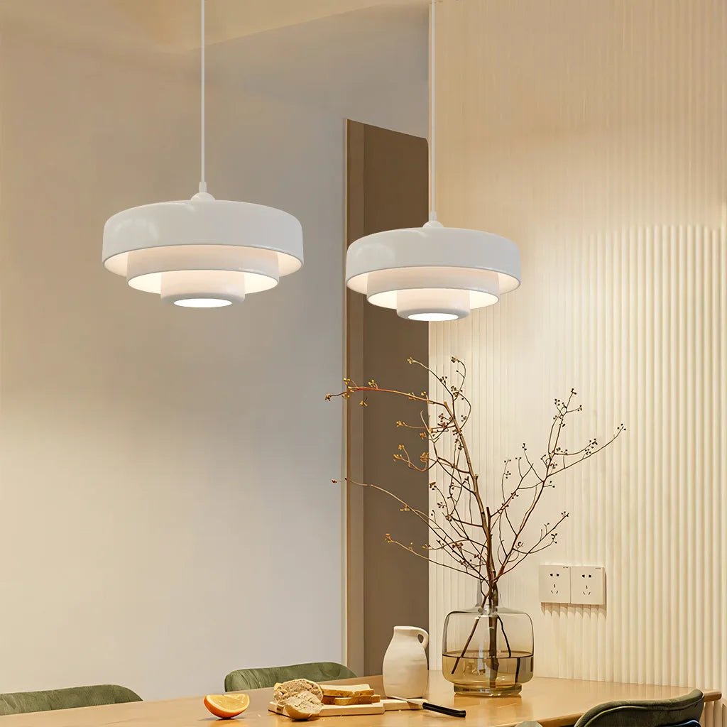 Bauhaus Macaron Pendant Lamp - Triple Layer Hanging Light, Colorful Aluminum, Adjustable 150 cm 2