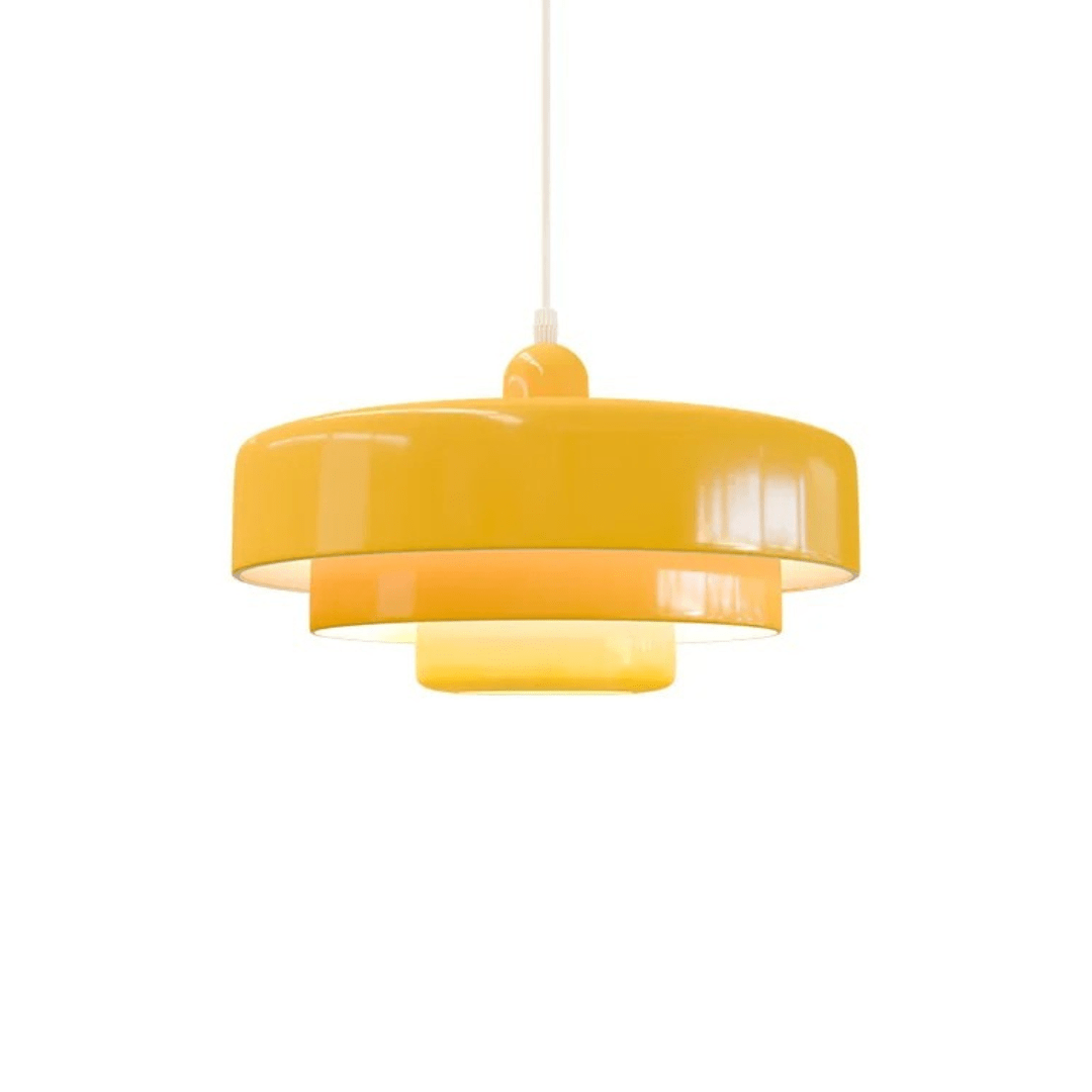 Bauhaus Macaron Pendant Lamp - Triple Layer Hanging Light, Colorful Aluminum, Adjustable 150 cm 8