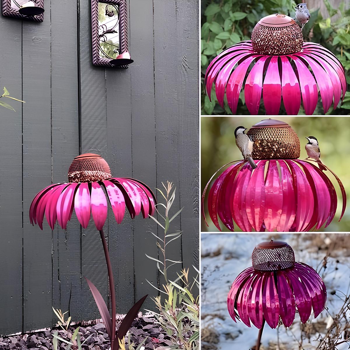 BloomFeast – Elegant cone-shaped feeder that blends with garden flowers. 1