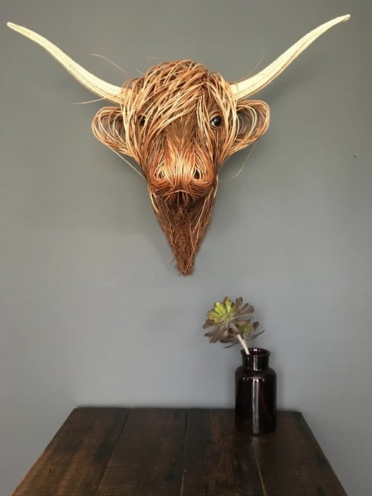 Bowie - Handmade Cow Wall Sculpture for Rustic & Modern Home Décor 5