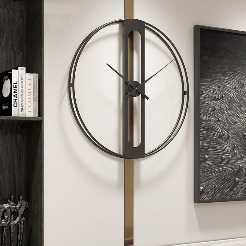 CHRONOLUX – 50cm Gold & Black Metal Wall Clock for Modern Decor 2