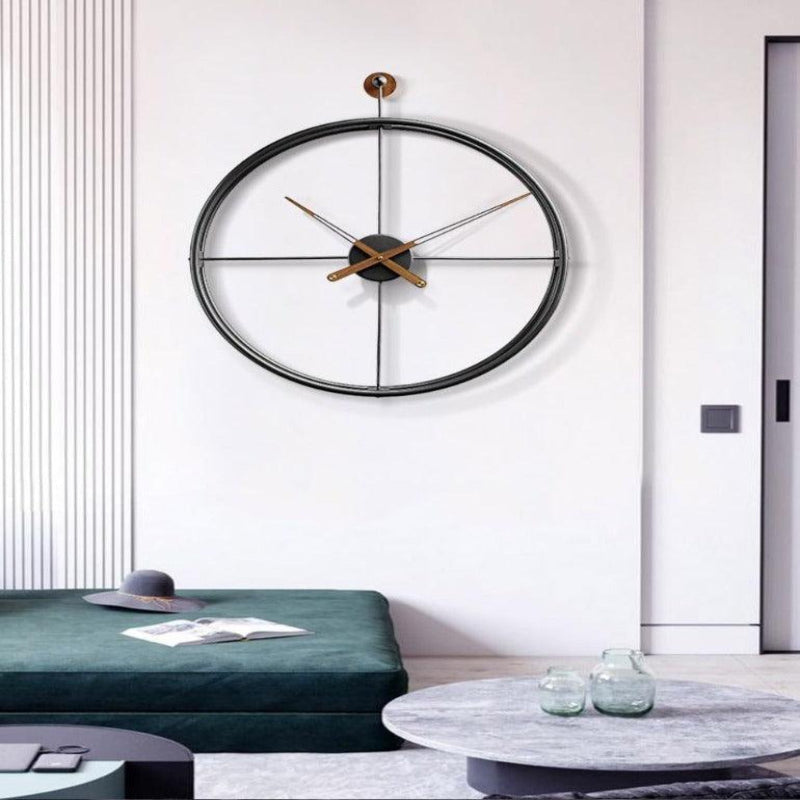 CHRONOLUX – 50cm Gold & Black Metal Wall Clock for Modern Decor 4