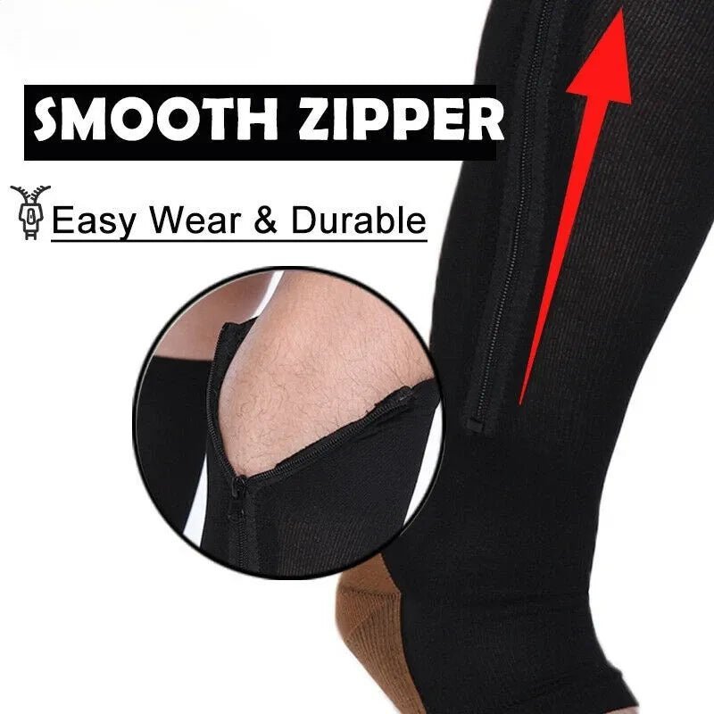 CIRCULOFLEX – Zipper Compression Socks 20-30 mmHg with Open Toe Design 6